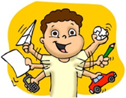 Illustrerad bild föreställande aktivt barn.